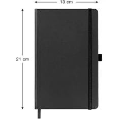 Realsystem Vivella 13 × 21 cm Black pontozott notesz Realsystem Vivella 13 × 21 cm Black pontozott notesz