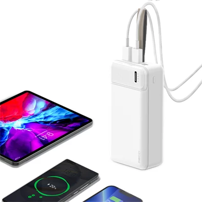 Recci RPB-N38 TypeC 2USB 30.000mAh fehér power bank Recci RPB-N38 TypeC 2USB 30.000mAh fehér power bank