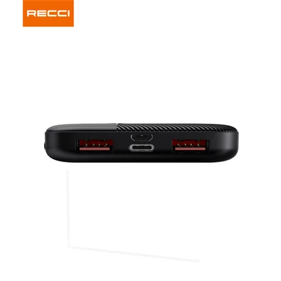 Recci RPB-P09B PD 20W TypeC 10.000mAh fekete power bank Recci RPB-P09B PD 20W TypeC 10.000mAh fekete power bank