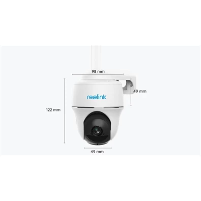 Reolink GO PT Plus /4 MP/H265/95°/IR10m/4G/akkumulátoros IP PT dómkamera + napelemes töltő Reolink GO PT Plus /4 MP/H265/95°/IR10m/4G/akkumulátoros IP PT dómkamera + napelemes töltő