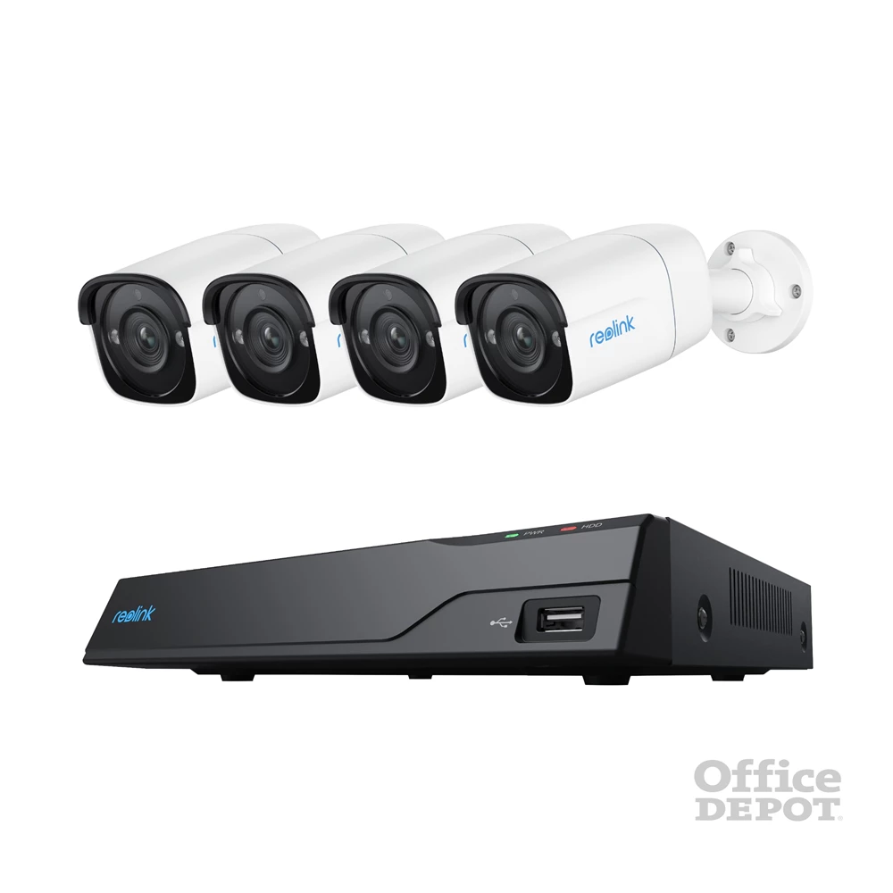 Reolink NVS8-5MB4 5MP IP kamera szett, 4 csőkamerával beépített 2TB HDD-vel