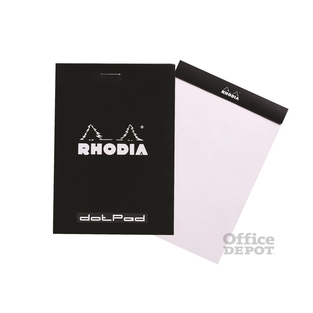 Rhodia A5 ponthálós 80lap fekete jegyzettömb
