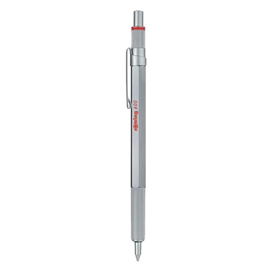 Rotring 600 1,0mm ezüst nyomógombos golyóstoll Rotring 600 1,0mm ezüst nyomógombos golyóstoll