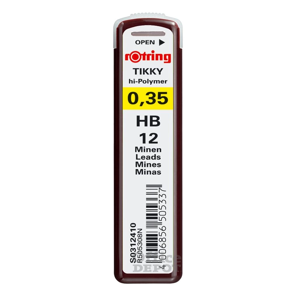 Rotring 0,35mm HB 12db-os nyomósirón betét