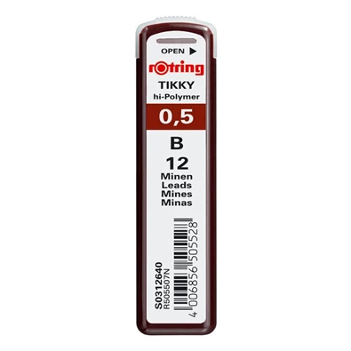 Rotring 0,5mm B 12db-os nyomósirón betét Rotring 0,5mm B 12db-os nyomósirón betét
