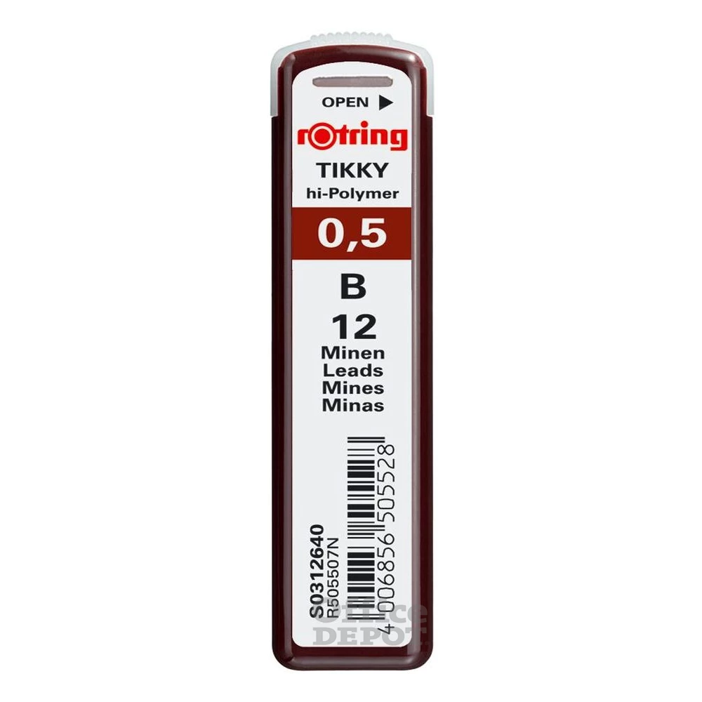 Rotring 0,5mm B 12db-os nyomósirón betét
