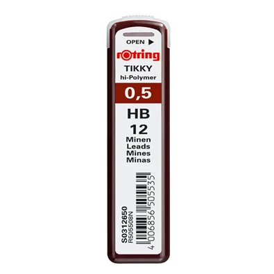 Rotring 0,5mm HB 12db-os nyomósirón betét Rotring 0,5mm HB 12db-os nyomósirón betét