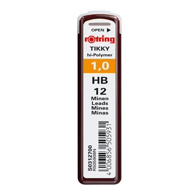 Rotring 1mm HB 12db-os nyomósirón betét Rotring 1mm HB 12db-os nyomósirón betét