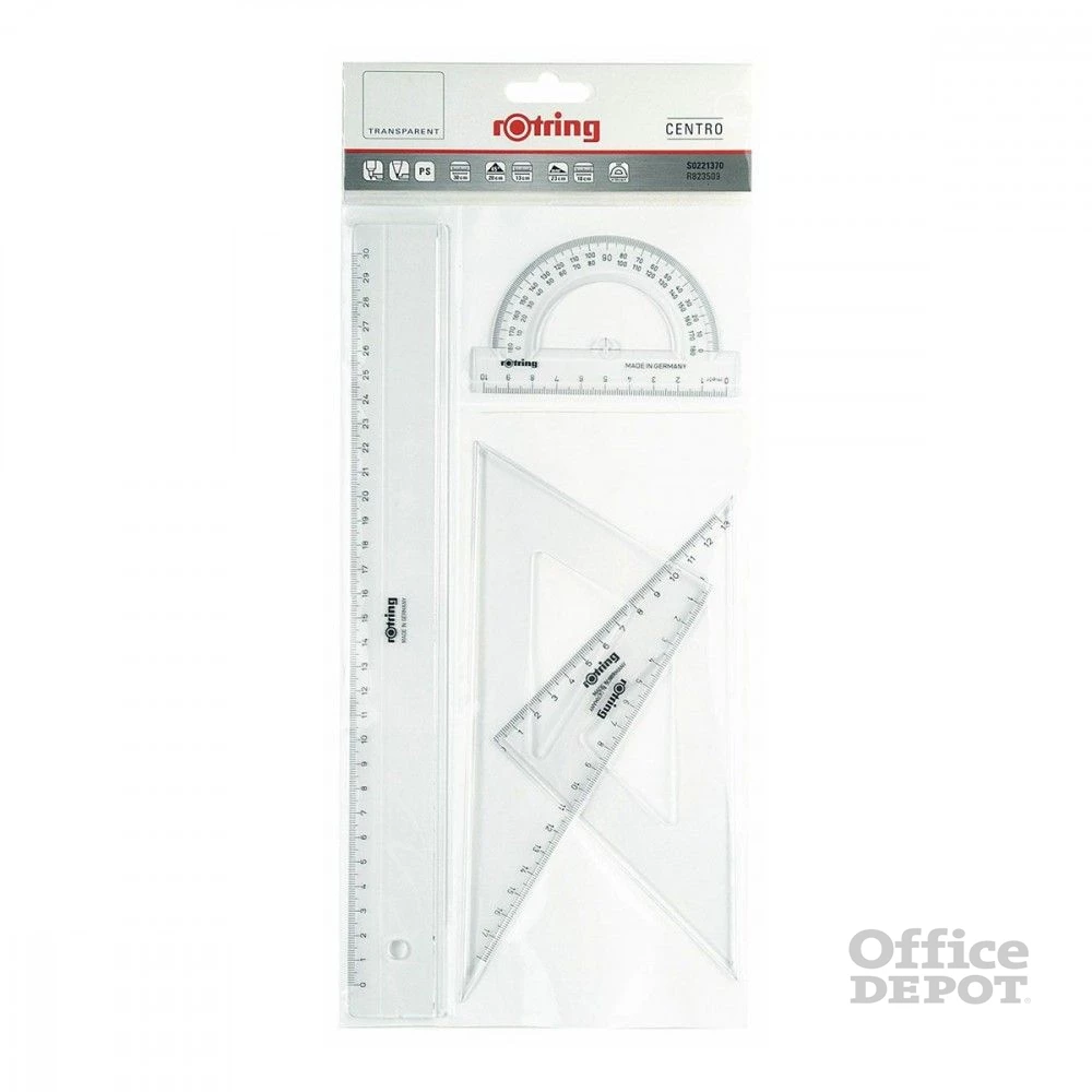 Rotring víztiszta 4db-os vonalzókészlet