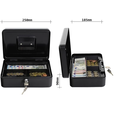 Rottner HomeStar Cash3 fekete pénzkazetta Rottner HomeStar Cash3 fekete pénzkazetta