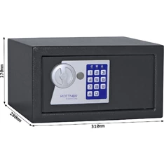 Rottner Jupiter 2 antracit elektronikus, vészkulcsos bútorszéf Rottner Jupiter 2 antracit elektronikus, vészkulcsos bútorszéf