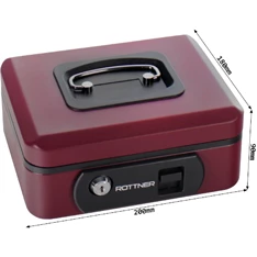 Rottner Pro Box One bordó kulcsos pénztároló kazetta Rottner Pro Box One bordó kulcsos pénztároló kazetta
