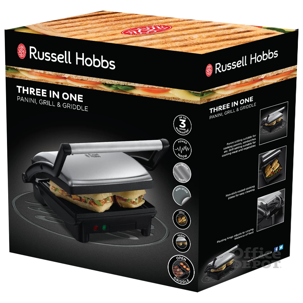 Russell Hobbs 17888-56/RH Cook@Home acél kontaktgrill