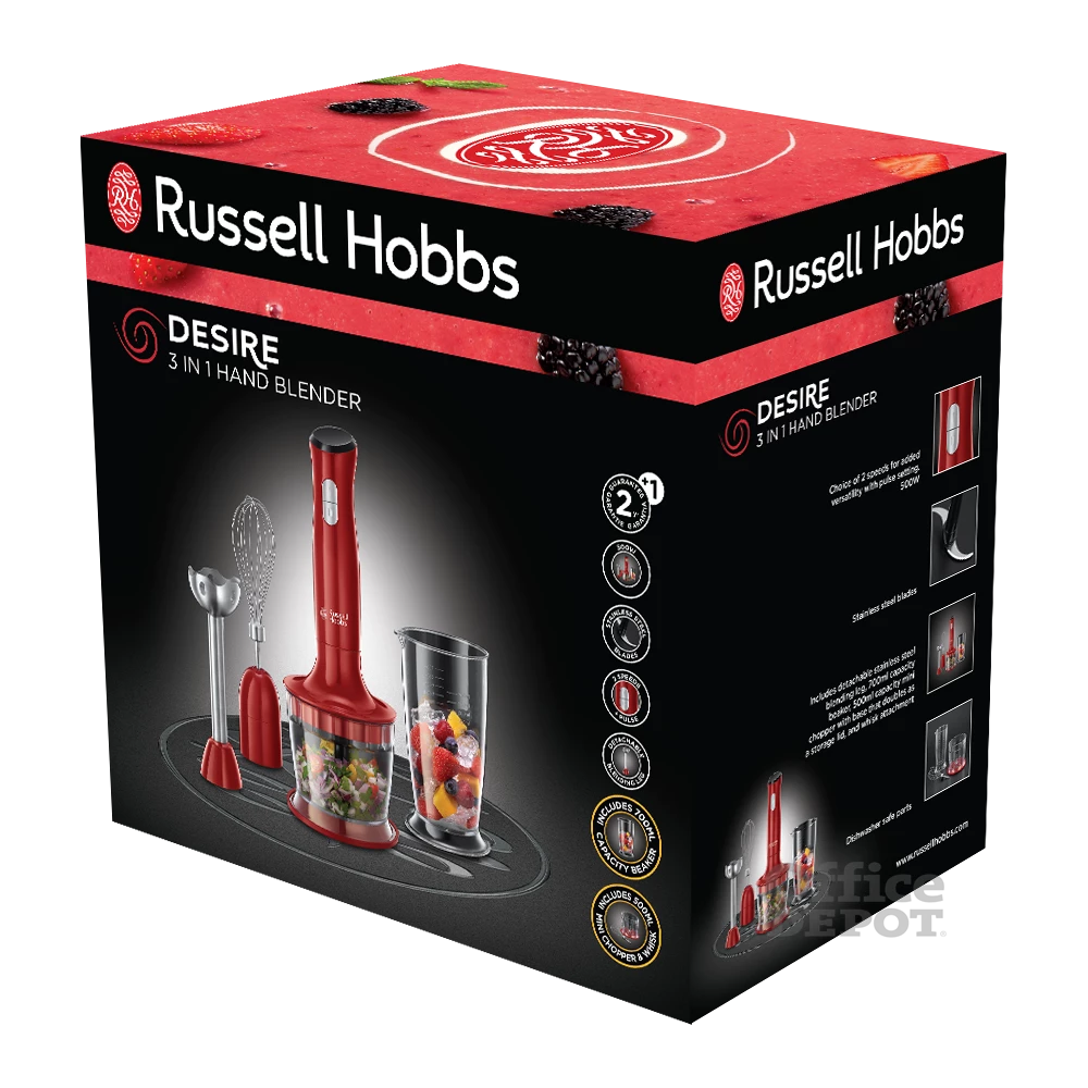 Russell Hobbs 24700-56 Desire 3in1 piros botmixer szett