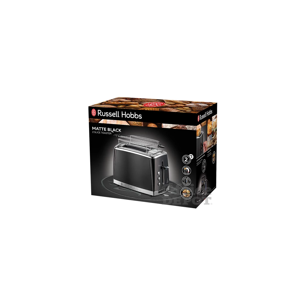 Russell Hobbs 26150-56/RH Matte Black fekete 2 szeletes kenyérpirító