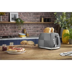 Russell Hobbs 26392-56/RH Groove szürke 2 szeletes kenyérpirító Russell Hobbs 26392-56/RH Groove szürke 2 szeletes kenyérpirító