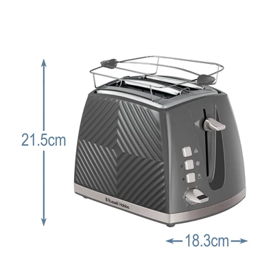 Russell Hobbs 26392-56/RH Groove szürke 2 szeletes kenyérpirító Russell Hobbs 26392-56/RH Groove szürke 2 szeletes kenyérpirító