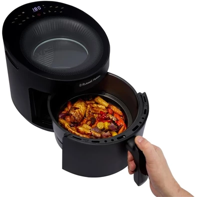 Russell Hobbs 27420-56/RH Panoramic airfryer fekete 5 L forrólevegős sütő Russell Hobbs 27420-56/RH Panoramic airfryer fekete 5 L forrólevegős sütő