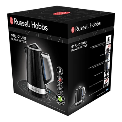 Russell Hobbs 28081-70/RH Structure 1,7L-es fekete vízforraló Russell Hobbs 28081-70/RH Structure 1,7L-es fekete vízforraló