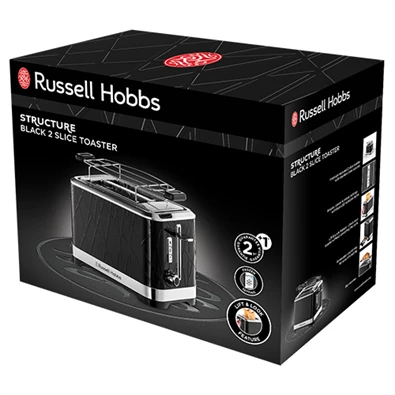 Russell Hobbs 28091-56/RH Structure fekete 2 szeletes kenyérpirító Russell Hobbs 28091-56/RH Structure fekete 2 szeletes kenyérpirító