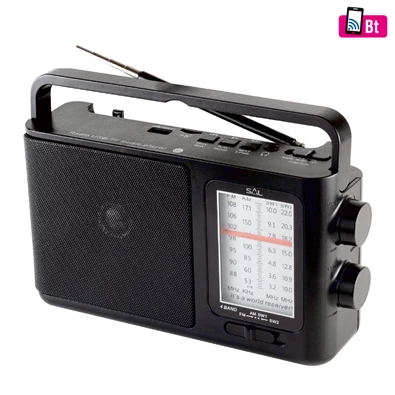 SAL RPR 7B MP3/Bluetooth 4 sávos AC/DC táskarádió SAL RPR 7B MP3/Bluetooth 4 sávos AC/DC táskarádió