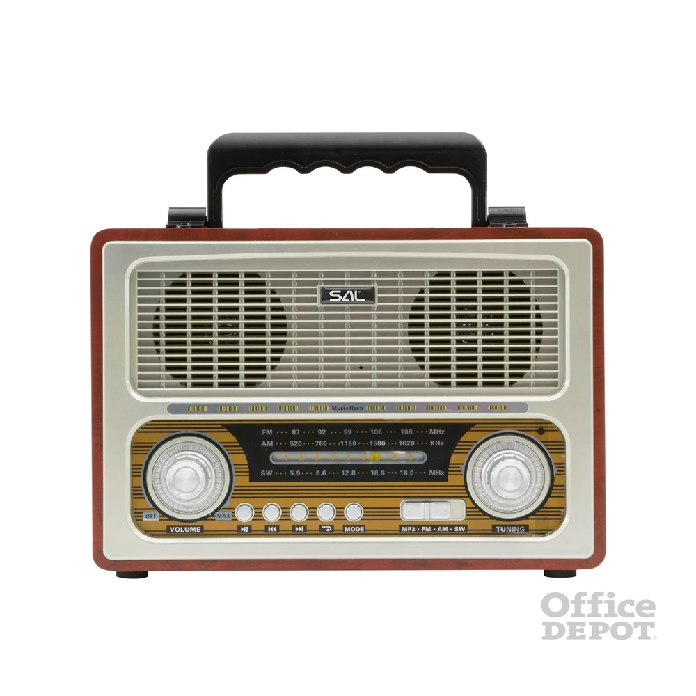 SAL RRT3 USB/SD/microSD/Bluetooth retro táskarádió