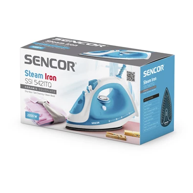 Sencor SSI 5421TQ kék-fehér gőzölős vasaló Sencor SSI 5421TQ kék-fehér gőzölős vasaló