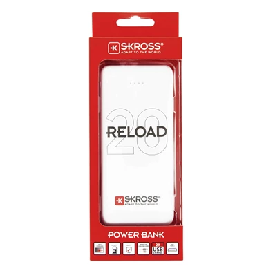 SKROSS Reload20 20000mAh USB/microUSB kábellel két kimenettel power bank SKROSS Reload20 20000mAh USB/microUSB kábellel két kimenettel power bank