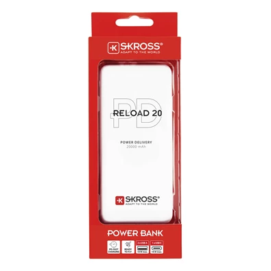 SKROSS Reload20 PD 20000mAh USB/microUSB kábellel két kimenettel power bank SKROSS Reload20 PD 20000mAh USB/microUSB kábellel két kimenettel power bank