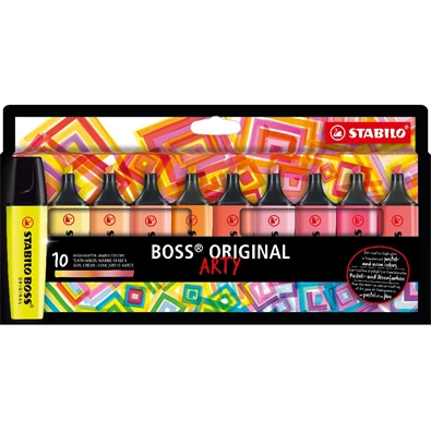 STABILO BOSS ORIGINAL ARTY meleg színek 10 db/csomag szövegkiemelő készlet STABILO BOSS ORIGINAL ARTY meleg színek 10 db/csomag szövegkiemelő készlet