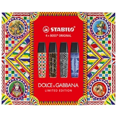 STABILO BOSS ORIGINAL DOLCE&GABBANA Edition 4 db-os szövegkiemelő készlet STABILO BOSS ORIGINAL DOLCE&GABBANA Edition 4 db-os szövegkiemelő készlet
