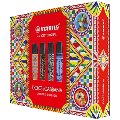 STABILO BOSS ORIGINAL DOLCE&GABBANA Edition 4 db-os szövegkiemelő készlet STABILO BOSS ORIGINAL DOLCE&GABBANA Edition 4 db-os szövegkiemelő készlet