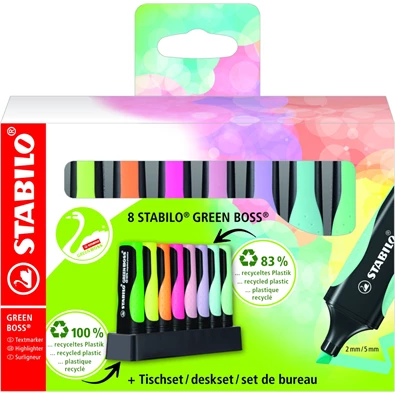 STABILO GREEN BOSS Pastel 8db-os szövegkiemelő készlet STABILO GREEN BOSS Pastel 8db-os szövegkiemelő készlet