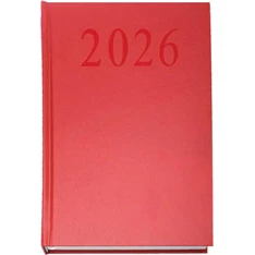 2026 A5 napi beosztású bordó határidőnapló