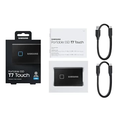 Samsung 1000GB USB 3.2 (MU-PC1T0K/WW) fekete ujjlenyomatolvasós T7 Touch külső SSD Samsung 1000GB USB 3.2 (MU-PC1T0K/WW) fekete ujjlenyomatolvasós T7 Touch külső SSD
