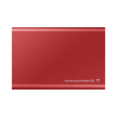 Samsung 1000GB USB 3.2 (MU-PC1T0R/WW) piros T7 külső SSD Samsung 1000GB USB 3.2 (MU-PC1T0R/WW) piros T7 külső SSD