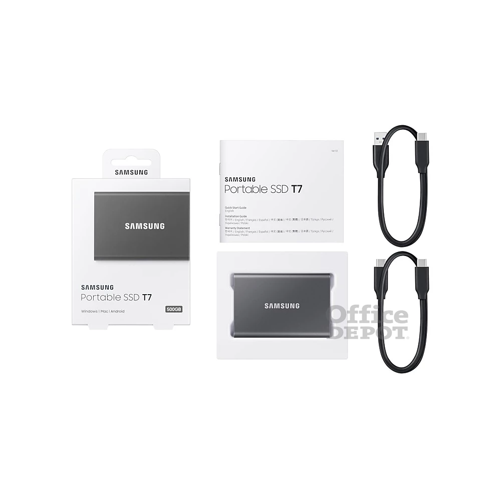 Samsung 1000GB USB 3.2 (MU-PC1T0T/WW) szürke T7 külső SSD