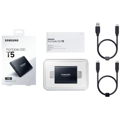 Samsung 1024GB USB 3.1 (MU-PA1T0B/EU) fekete T5 külső SSD Samsung 1024GB USB 3.1 (MU-PA1T0B/EU) fekete T5 külső SSD