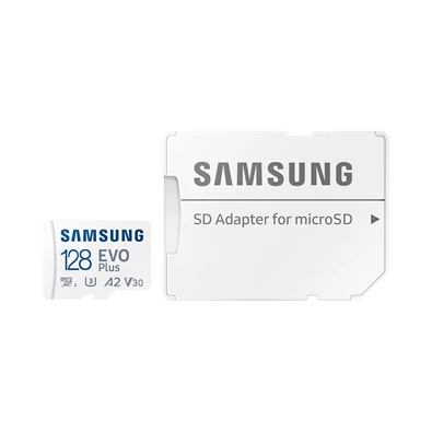 Samsung 128GB SD micro EVO Plus (SDXC Class10 UHS-I) (MB-MC128SA/EU) memóriakártya adapterrel