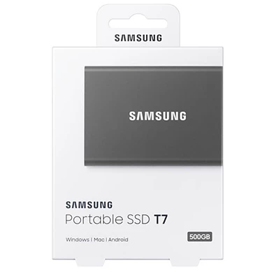 Samsung 2000GB USB 3.2 (MU-PC2T0T/WW) szürke T7 külső SSD Samsung 2000GB USB 3.2 (MU-PC2T0T/WW) szürke T7 külső SSD