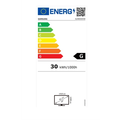 Samsung 24" S24E650XW WUXGA PLS DP/DVI/VGA/USB monitor (Használt A)