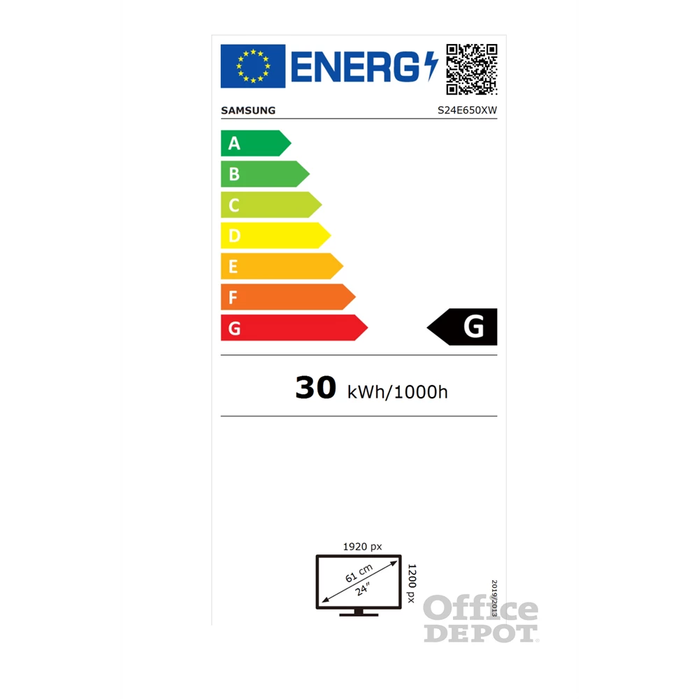 Samsung 24" S24E650XW WUXGA PLS DP/DVI/VGA/USB monitor (Használt A)