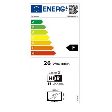 Samsung 27" S27DG500EU Odyssey G5 G50D QHD IPS 180Hz DP/HDMI gamer monitor Samsung 27" S27DG500EU Odyssey G5 G50D QHD IPS 180Hz DP/HDMI gamer monitor