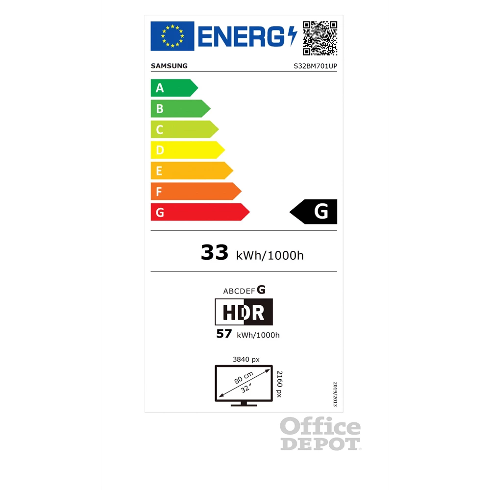 Samsung 32" LS32BM701UPXEN UHD HDMI HDR10 Smart monitor