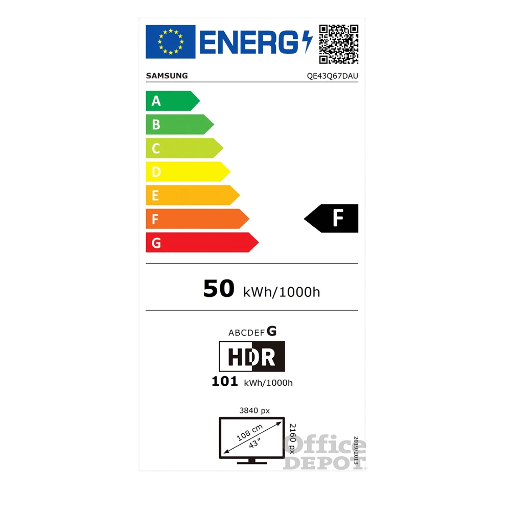 Samsung 43" QE43Q67DAUXXH 4K UHD Smart QLED TV