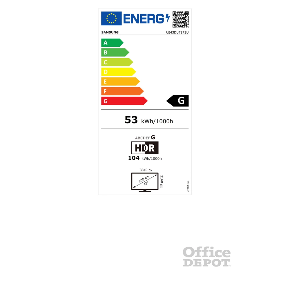 Samsung 43" UE43DU7172UXXH Crystal 4K UHD Smart TV