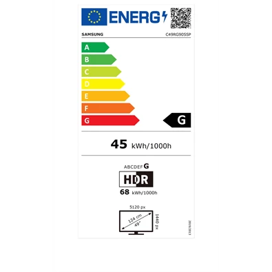 Samsung 49" LC49RG90SSPXEN DQHD HDMI/DP ívelt kijelzős gamer monitor Samsung 49" LC49RG90SSPXEN DQHD HDMI/DP ívelt kijelzős gamer monitor