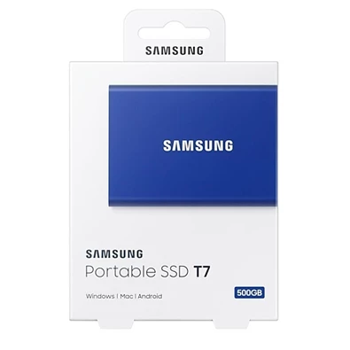 Samsung 500GB USB 3.2 (MU-PC500H/WW) kék T7 külső SSD Samsung 500GB USB 3.2 (MU-PC500H/WW) kék T7 külső SSD