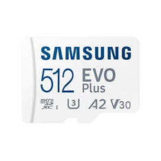 Samsung 512GB SD micro EVO Plus (SDXC Class10) (MB-MC512KA/EU) memóriakártya adapterrel Samsung 512GB SD micro EVO Plus (SDXC Class10) (MB-MC512KA/EU) memóriakártya adapterrel