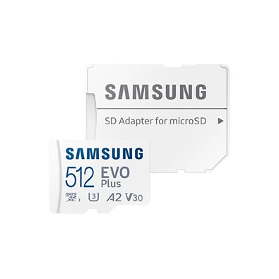 Samsung 512GB SD micro EVO Plus (SDXC Class10) (MB-MC512KA/EU) memóriakártya adapterrel Samsung 512GB SD micro EVO Plus (SDXC Class10) (MB-MC512KA/EU) memóriakártya adapterrel